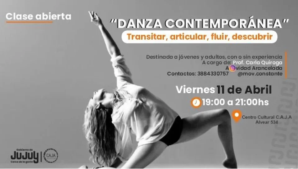 Clase abierta de danza contemporánea en el centro cultural CAJA