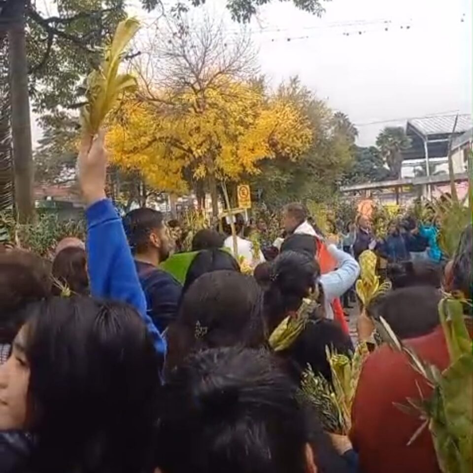 La feligresía jujeña se congregó para recibir la bendición del Domingo de Ramos