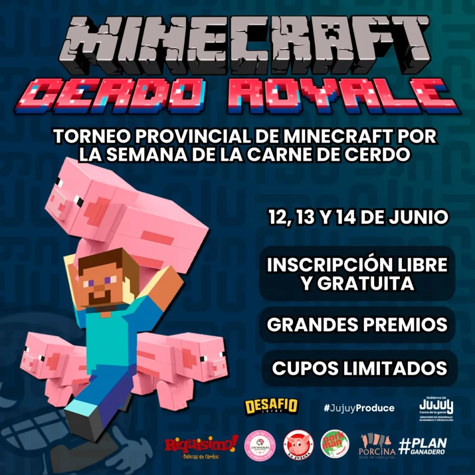 Semana de la Carne de Cerdo: Inscriben para el torneo virtual «Minecraft Cerdo Royale»