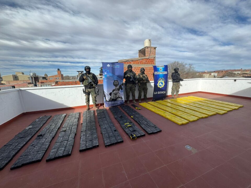 Secuestran 480 kilos de cocaína de máxima pureza en La Quiaca