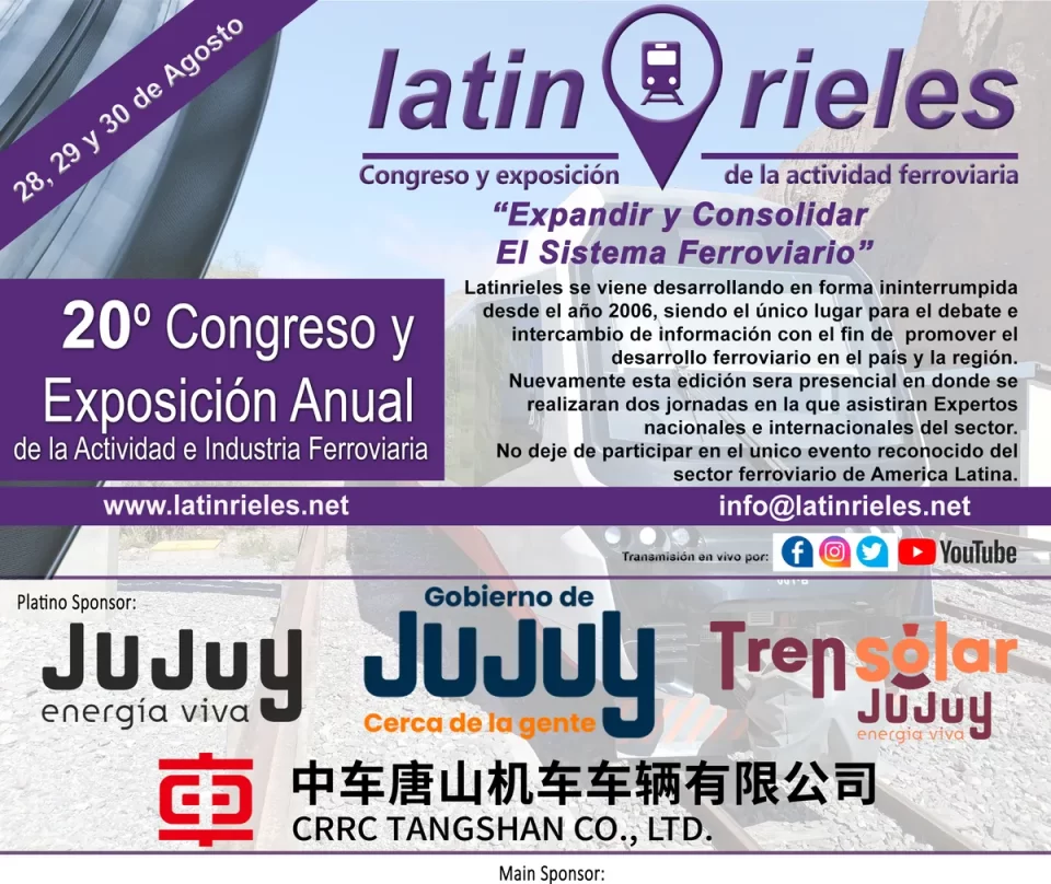 LATINRIELES 2025:  Jujuy será epicentro de integración y futuro de la logística ferroviaria regional