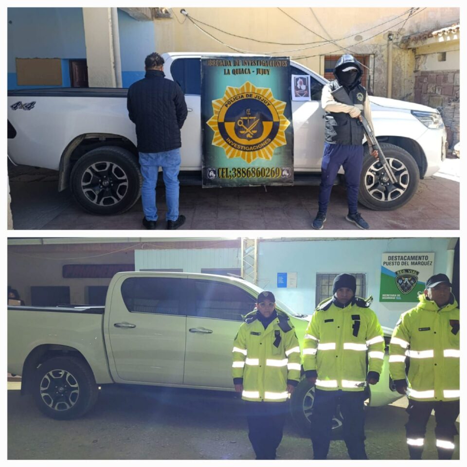 Jujuy: En un control, detienen una camioneta robada en Buenos Aires