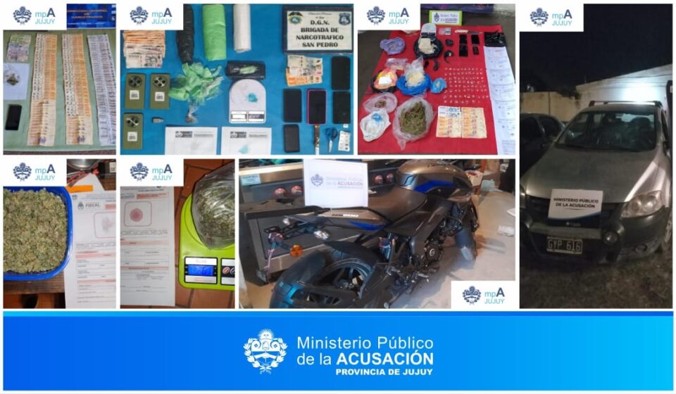 Más de 17 mil dosis de cocaína y marihuana y 32 detenidos en procedimientos policiales
