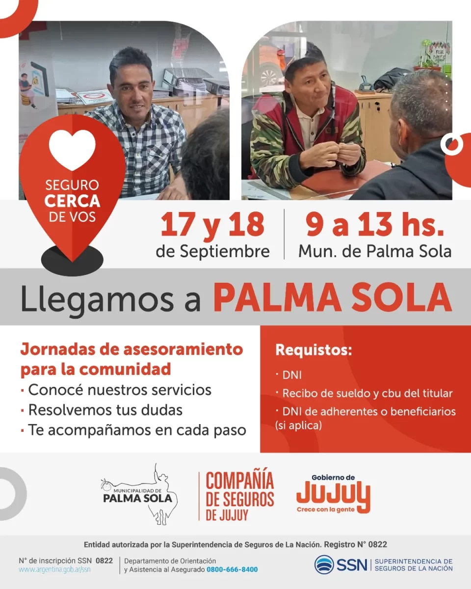 La Compañía de Seguros estará en Palma Sola con su oficina móvil