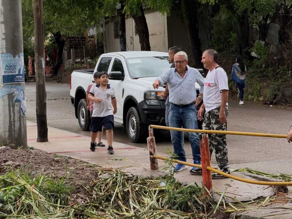 San Pedro: recorrido y asistencia a sectores afectados por la fuerte tormenta