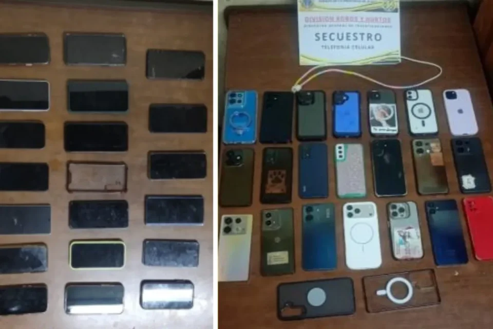 Más de 60 celulares recuperados y casi 20 personas demoradas