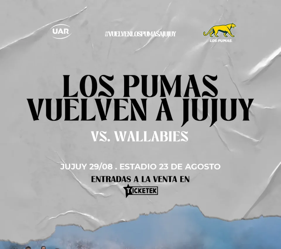 Los Pumas enfrentarán a Australia en Jujuy; entradas a la venta